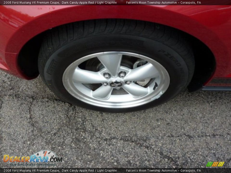 2008 Ford Mustang V6 Premium Coupe Dark Candy Apple Red / Light Graphite Photo #7