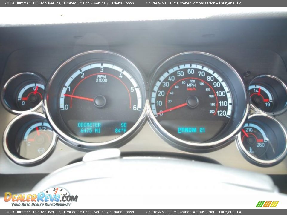 2009 Hummer H2 SUV Silver Ice Gauges Photo #21