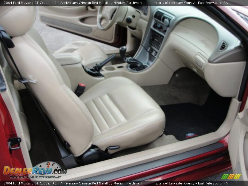 2004 Ford Mustang GT Coupe 40th Anniversary Crimson Red Metallic / Medium Parchment Photo #10