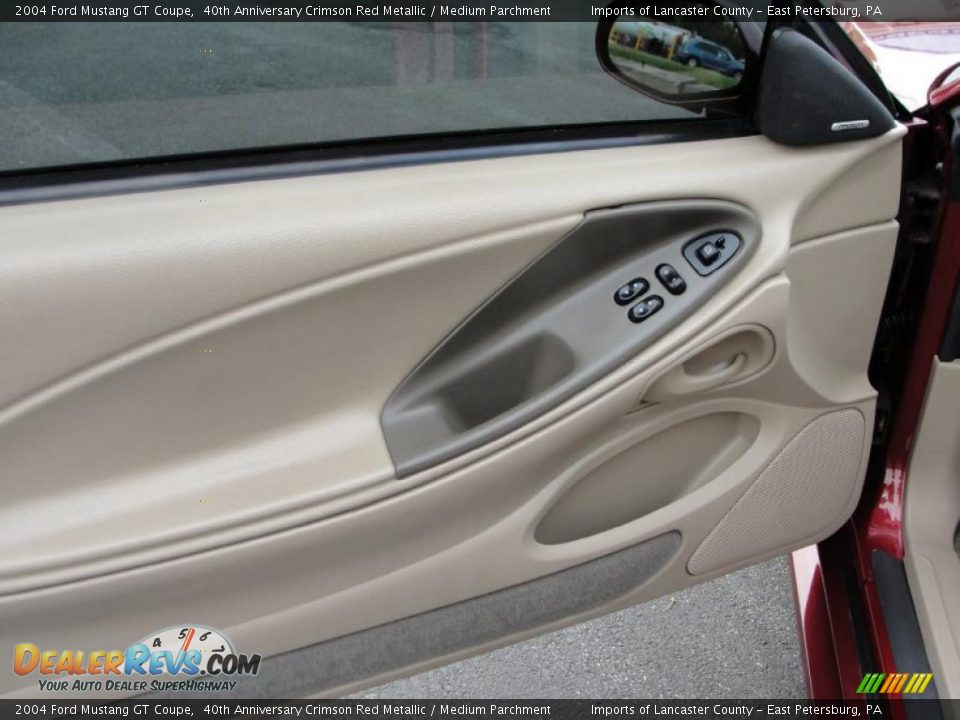 2004 Ford Mustang GT Coupe 40th Anniversary Crimson Red Metallic / Medium Parchment Photo #11