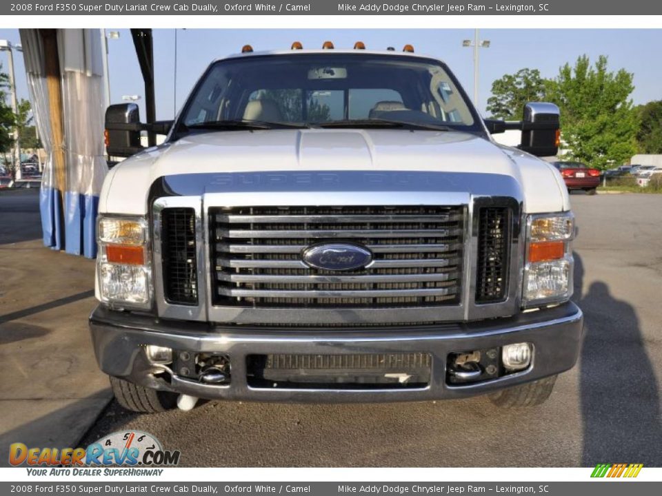 2008 Ford F350 Super Duty Lariat Crew Cab Dually Oxford White / Camel Photo #2
