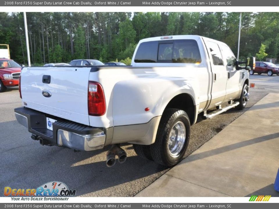 2008 Ford F350 Super Duty Lariat Crew Cab Dually Oxford White / Camel Photo #7