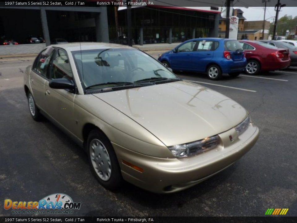 1997 Saturn S Series SL2 Sedan Gold / Tan Photo #6