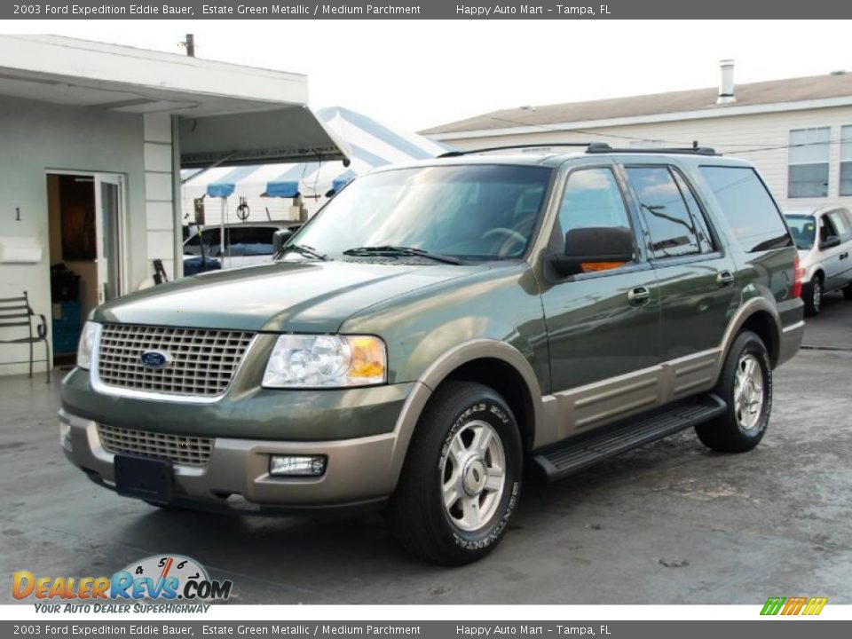 2003 Ford Expedition Eddie Bauer Estate Green Metallic / Medium Parchment Photo #7