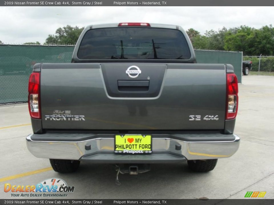 2009 Nissan Frontier SE Crew Cab 4x4 Storm Gray / Steel Photo #4