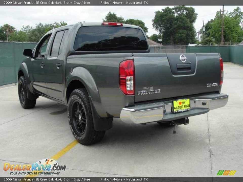 2009 Nissan Frontier SE Crew Cab 4x4 Storm Gray / Steel Photo #5