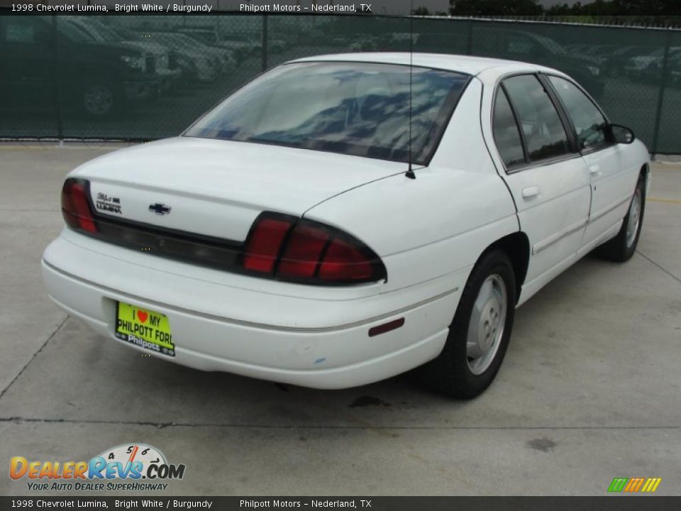 1998 Chevrolet Lumina Bright White / Burgundy Photo #3