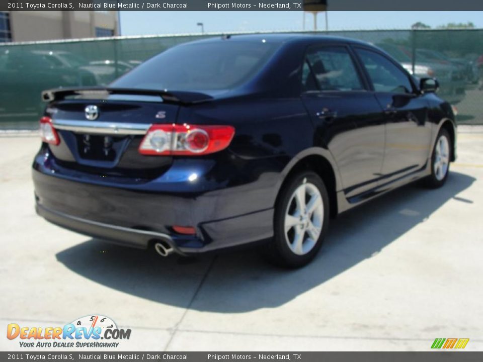 2011 Toyota Corolla S Nautical Blue Metallic / Dark Charcoal Photo #3