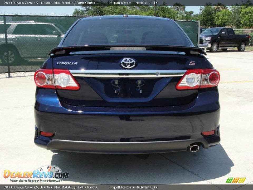 2011 Toyota Corolla S Nautical Blue Metallic / Dark Charcoal Photo #4