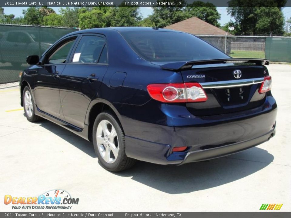 2011 Toyota Corolla S Nautical Blue Metallic / Dark Charcoal Photo #5