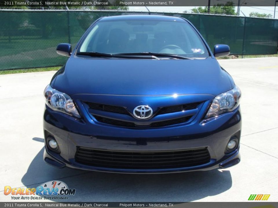 2011 Toyota Corolla S Nautical Blue Metallic / Dark Charcoal Photo #8
