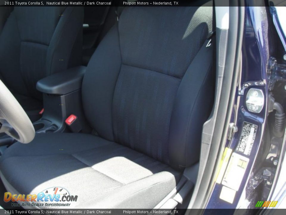 2011 Toyota Corolla S Nautical Blue Metallic / Dark Charcoal Photo #25