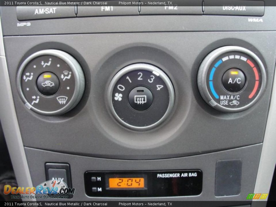 2011 Toyota Corolla S Nautical Blue Metallic / Dark Charcoal Photo #31