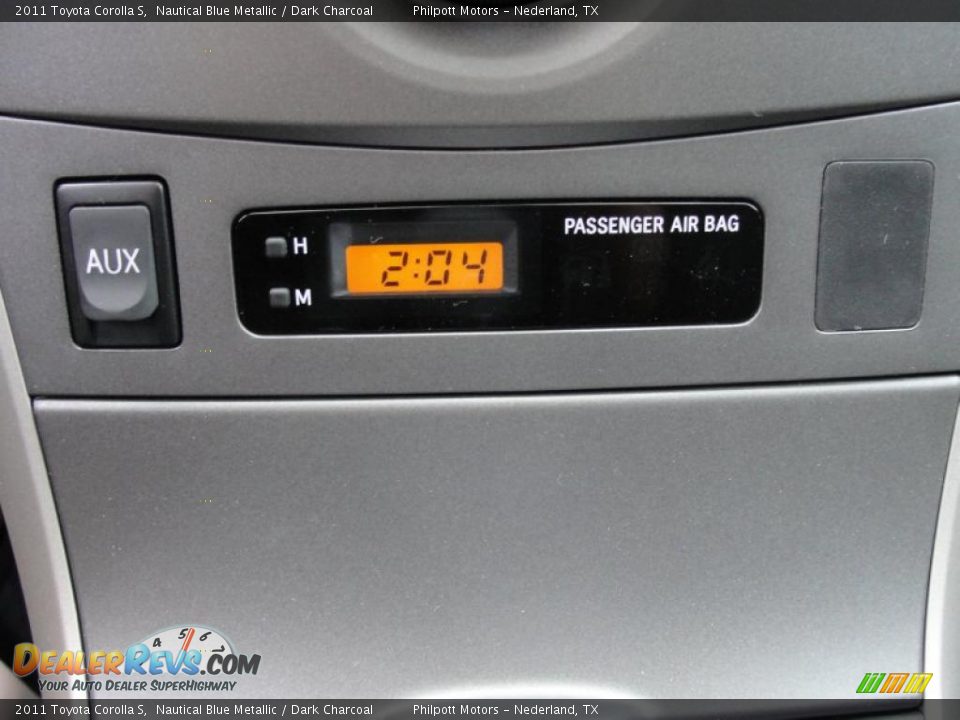 2011 Toyota Corolla S Nautical Blue Metallic / Dark Charcoal Photo #32