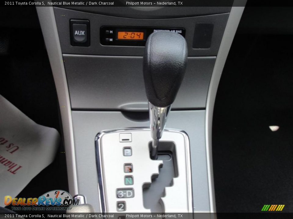 2011 Toyota Corolla S Nautical Blue Metallic / Dark Charcoal Photo #33