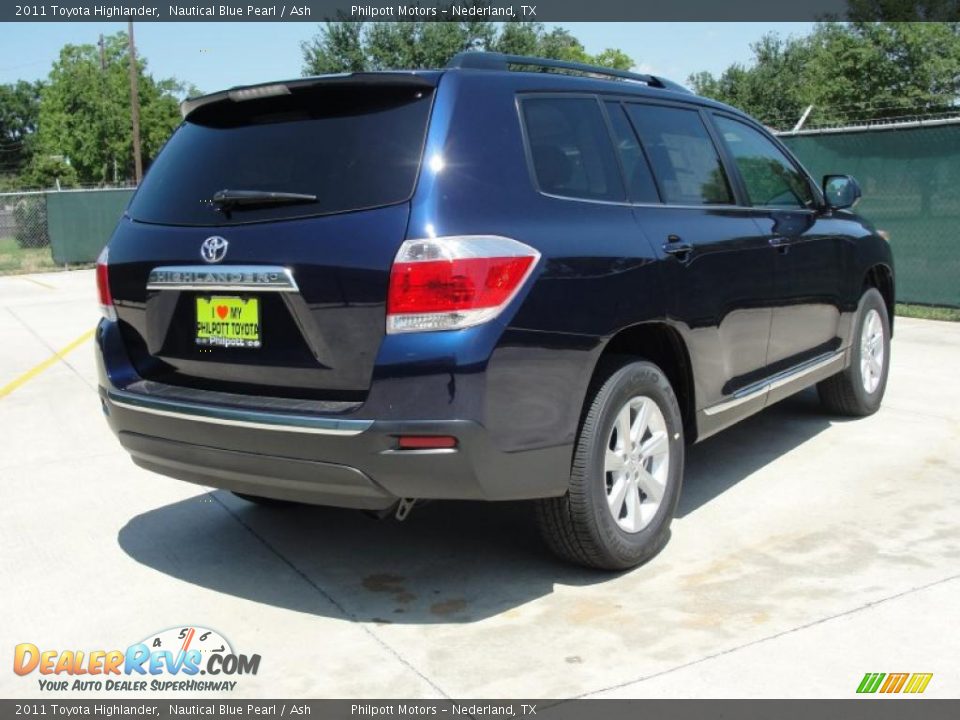 2011 Toyota Highlander Nautical Blue Pearl / Ash Photo #3