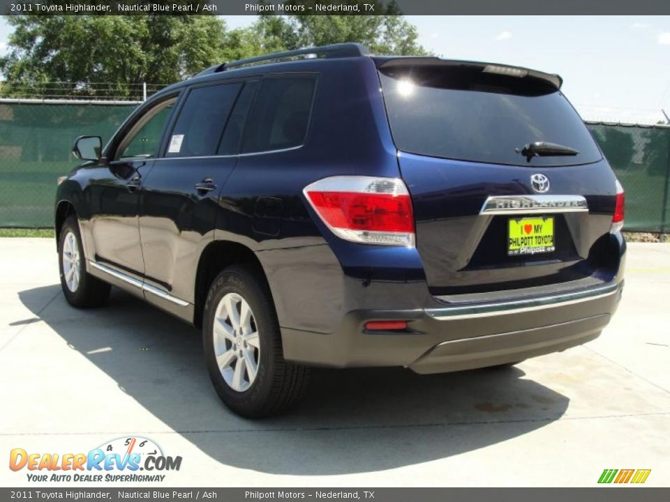 2011 Toyota Highlander Nautical Blue Pearl / Ash Photo #5