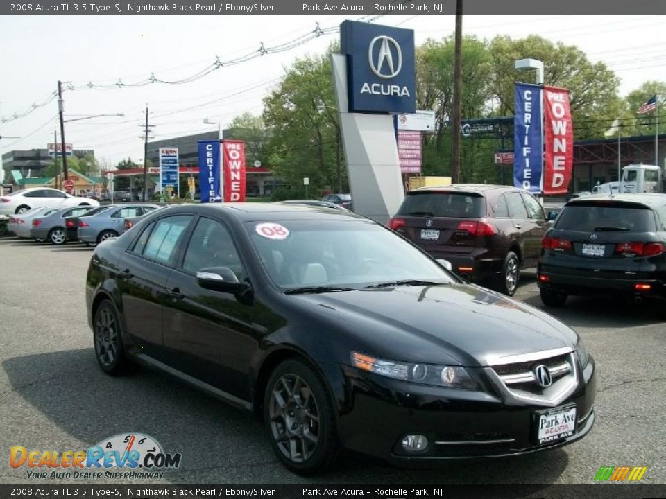 2008 Acura TL 3.5 Type-S Nighthawk Black Pearl / Ebony/Silver Photo #1