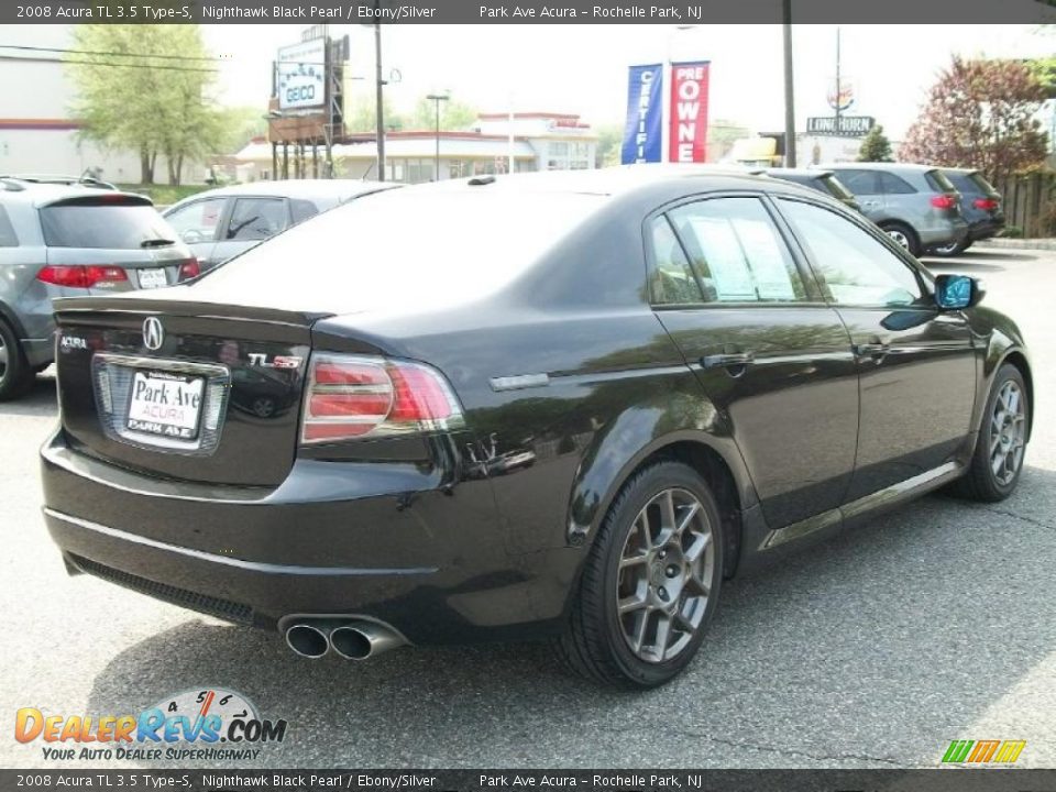 2008 Acura TL 3.5 Type-S Nighthawk Black Pearl / Ebony/Silver Photo #3