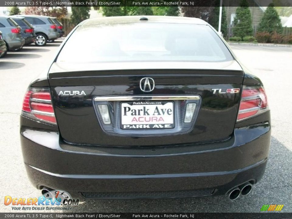 2008 Acura TL 3.5 Type-S Nighthawk Black Pearl / Ebony/Silver Photo #4