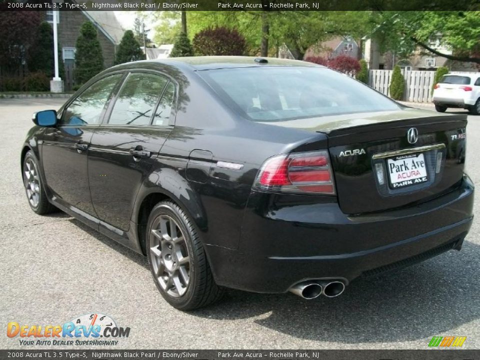 2008 Acura TL 3.5 Type-S Nighthawk Black Pearl / Ebony/Silver Photo #5