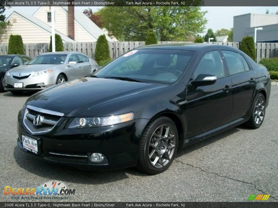 2008 Acura TL 3.5 Type-S Nighthawk Black Pearl / Ebony/Silver Photo #7