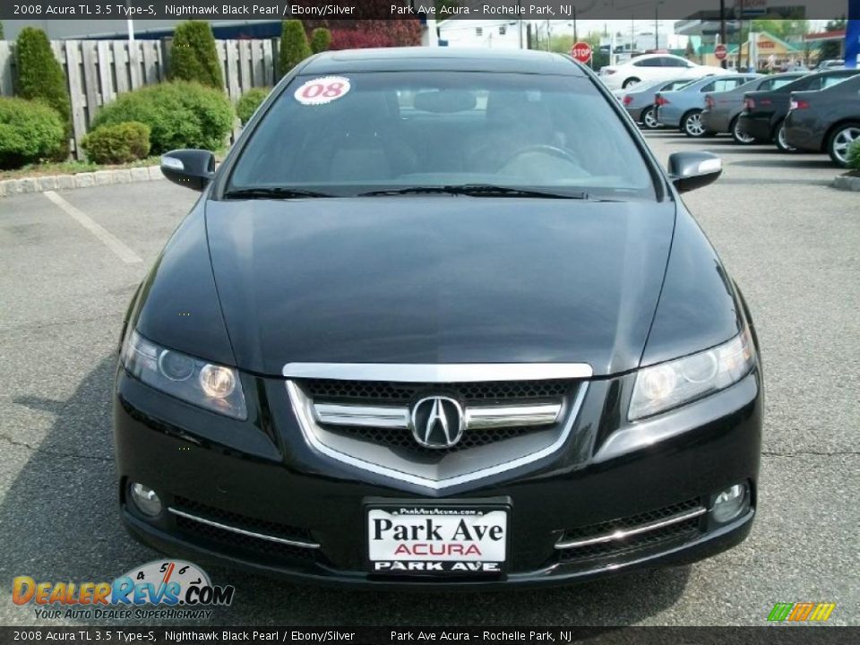 2008 Acura TL 3.5 Type-S Nighthawk Black Pearl / Ebony/Silver Photo #8