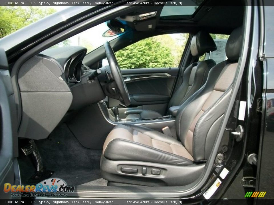 2008 Acura TL 3.5 Type-S Nighthawk Black Pearl / Ebony/Silver Photo #10