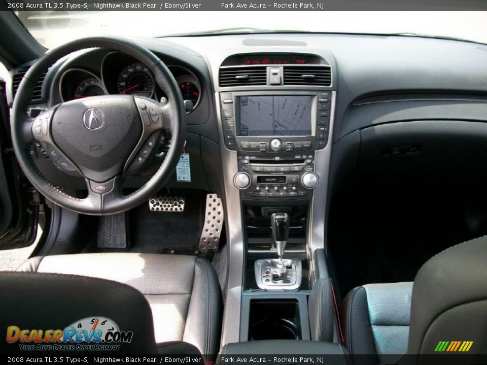 2008 Acura TL 3.5 Type-S Nighthawk Black Pearl / Ebony/Silver Photo #12