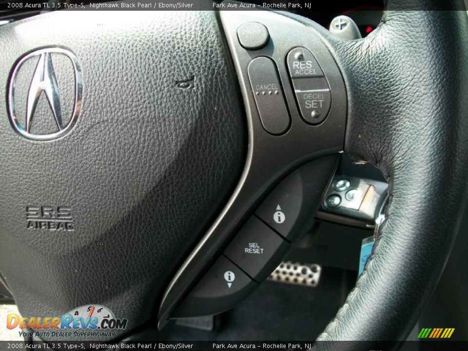 2008 Acura TL 3.5 Type-S Nighthawk Black Pearl / Ebony/Silver Photo #15