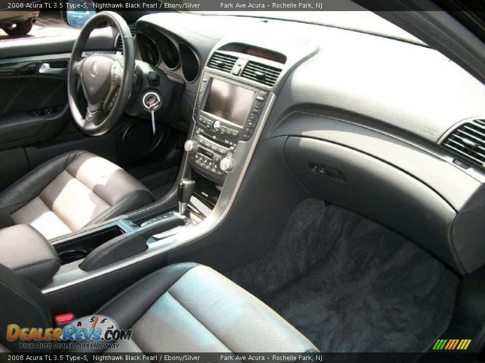 2008 Acura TL 3.5 Type-S Nighthawk Black Pearl / Ebony/Silver Photo #25