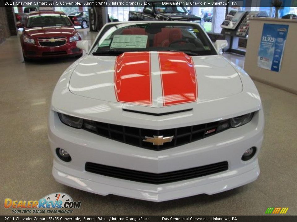 2011 Chevrolet Camaro SS/RS Convertible Summit White / Inferno Orange/Black Photo #2