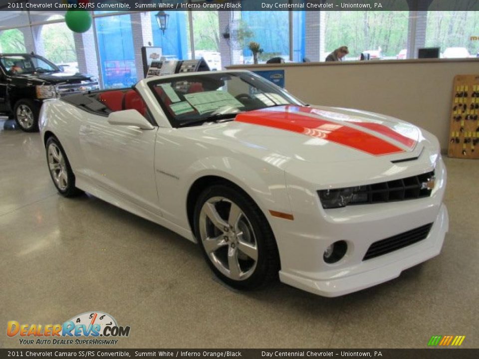 2011 Chevrolet Camaro SS/RS Convertible Summit White / Inferno Orange/Black Photo #3