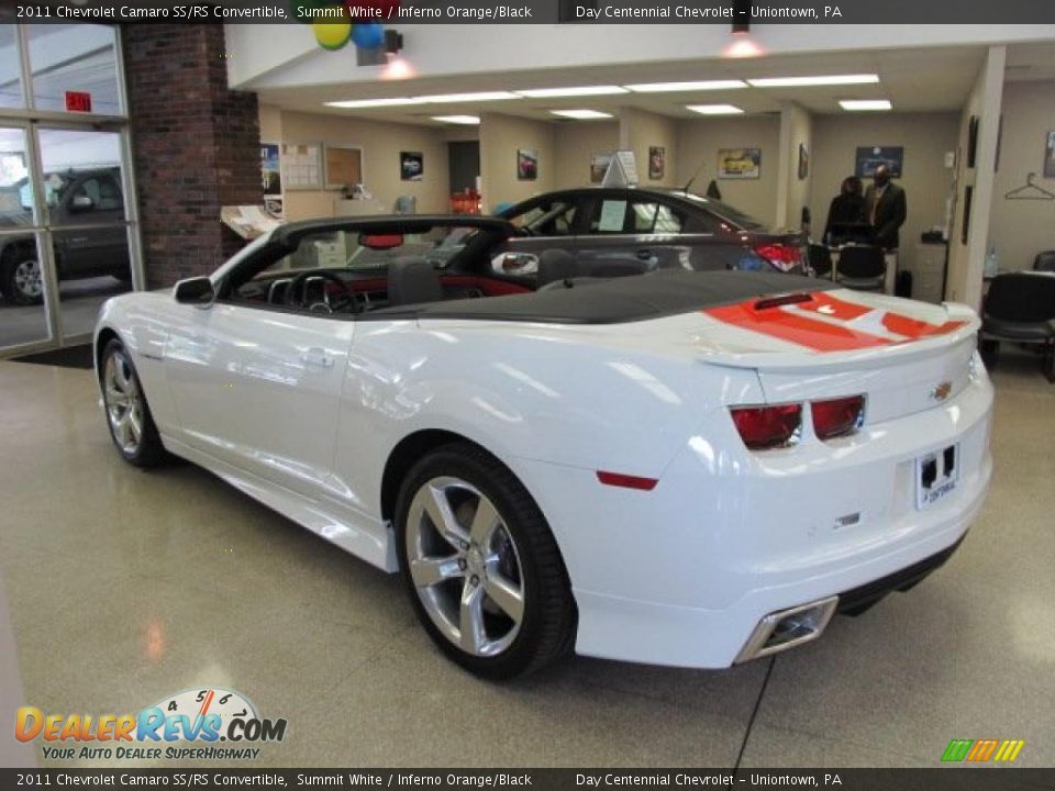 2011 Chevrolet Camaro SS/RS Convertible Summit White / Inferno Orange/Black Photo #8