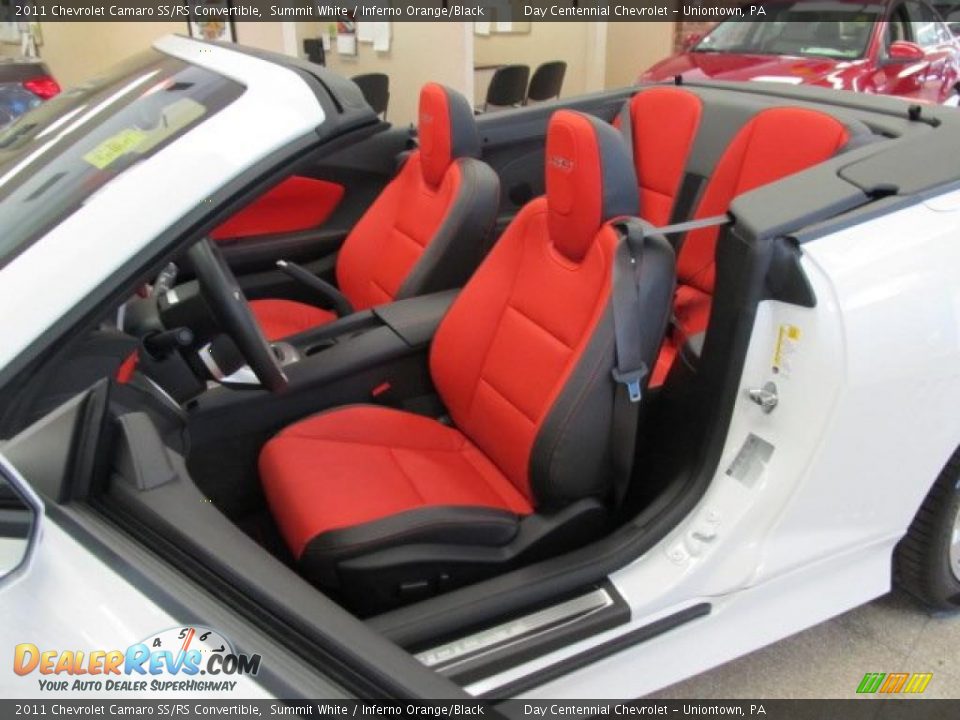 2011 Chevrolet Camaro SS/RS Convertible Summit White / Inferno Orange/Black Photo #10
