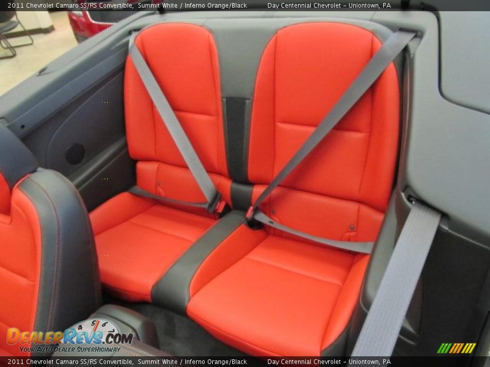 2011 Chevrolet Camaro SS/RS Convertible Summit White / Inferno Orange/Black Photo #11