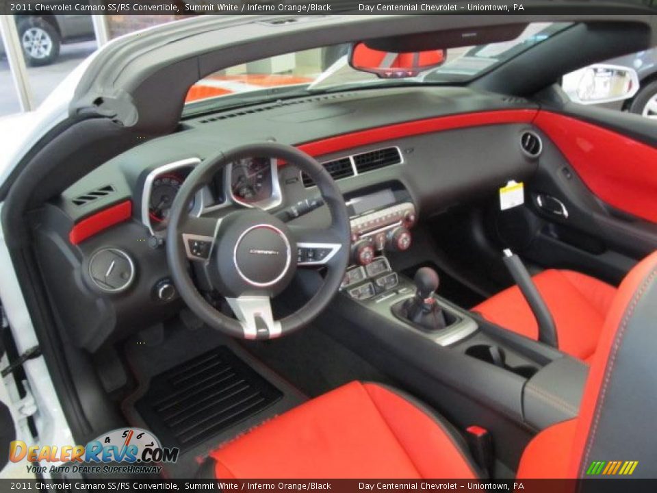 Inferno Orange Black Interior 2011 Chevrolet Camaro Ss Rs