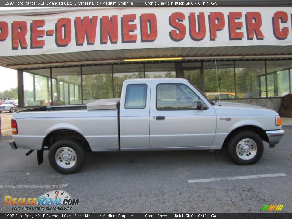 1997 Ford Ranger XLT Extended Cab Silver Metallic / Medium Graphite Photo #8