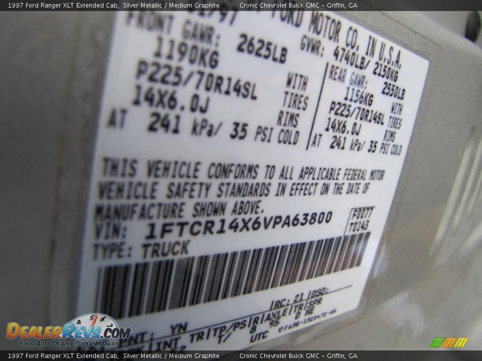 1997 Ford Ranger XLT Extended Cab Silver Metallic / Medium Graphite Photo #18