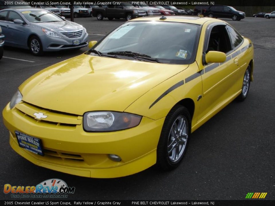 2005 Chevrolet Cavalier LS Sport Coupe Rally Yellow / Graphite Gray Photo #1