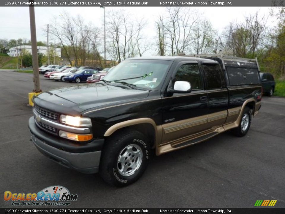 1999 Chevrolet Silverado 1500 Z71 Extended Cab 4x4 Onyx Black / Medium Oak Photo #3