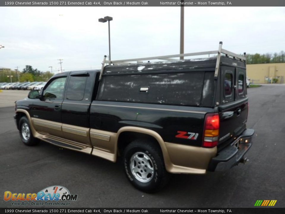 1999 Chevrolet Silverado 1500 Z71 Extended Cab 4x4 Onyx Black / Medium Oak Photo #4