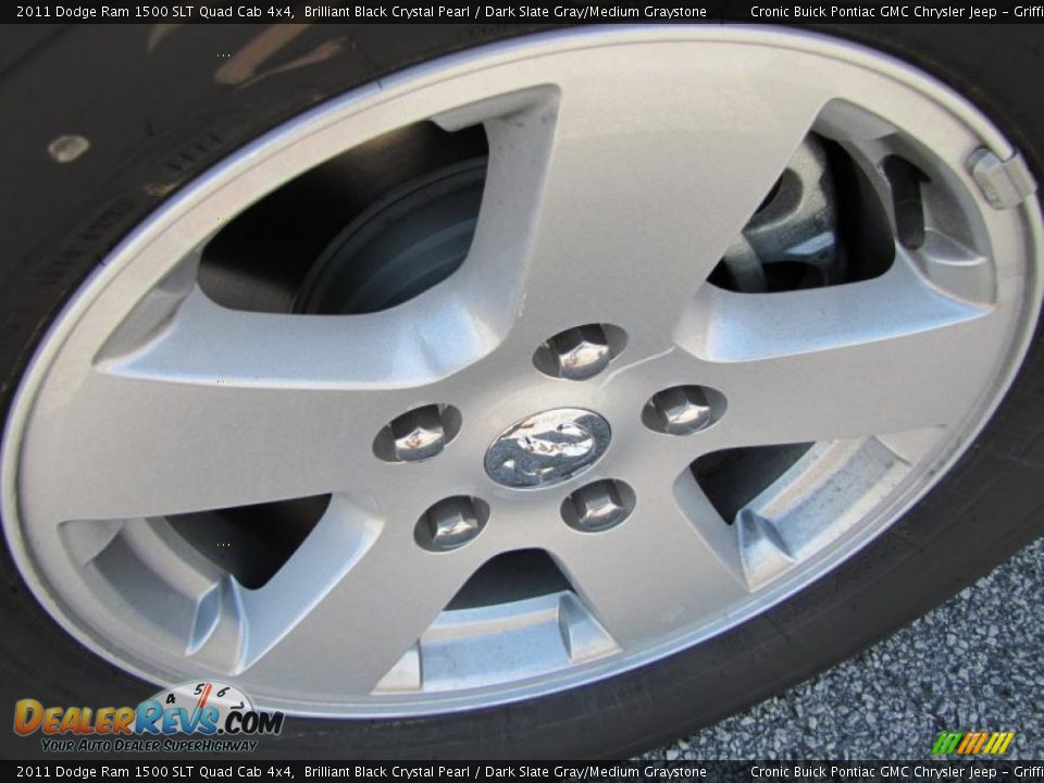 2011 Dodge Ram 1500 SLT Quad Cab 4x4 Brilliant Black Crystal Pearl / Dark Slate Gray/Medium Graystone Photo #9