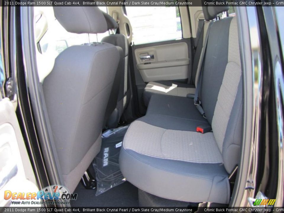 2011 Dodge Ram 1500 SLT Quad Cab 4x4 Brilliant Black Crystal Pearl / Dark Slate Gray/Medium Graystone Photo #11