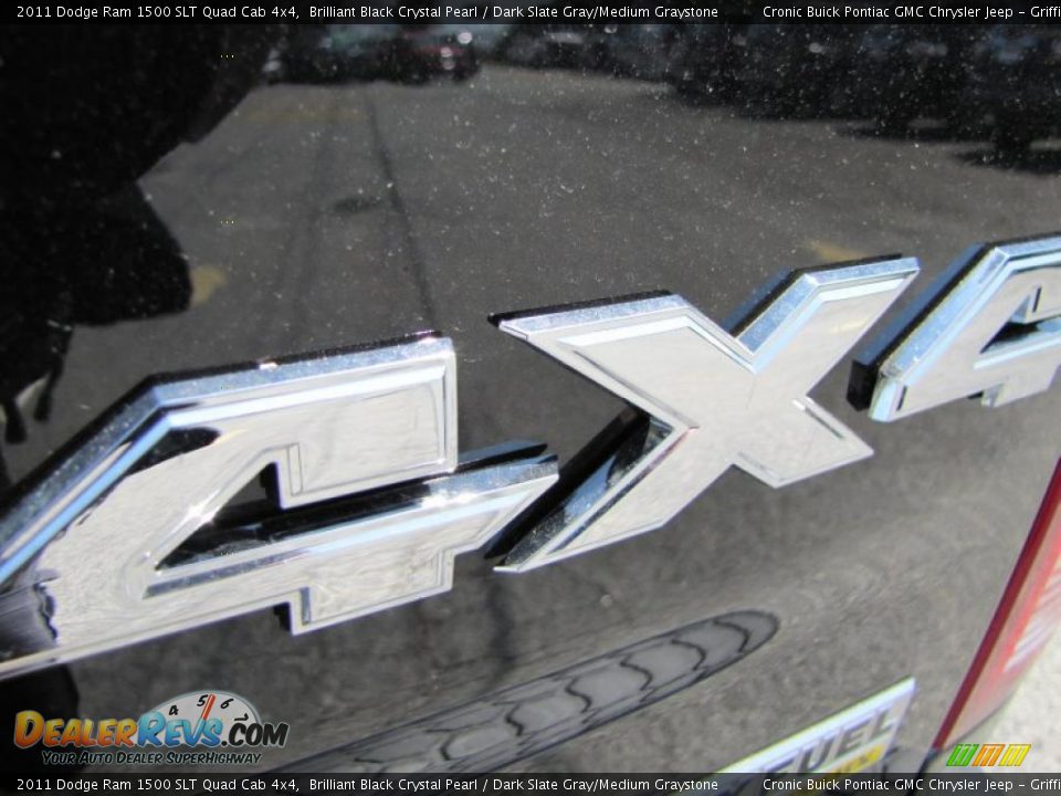 2011 Dodge Ram 1500 SLT Quad Cab 4x4 Brilliant Black Crystal Pearl / Dark Slate Gray/Medium Graystone Photo #12