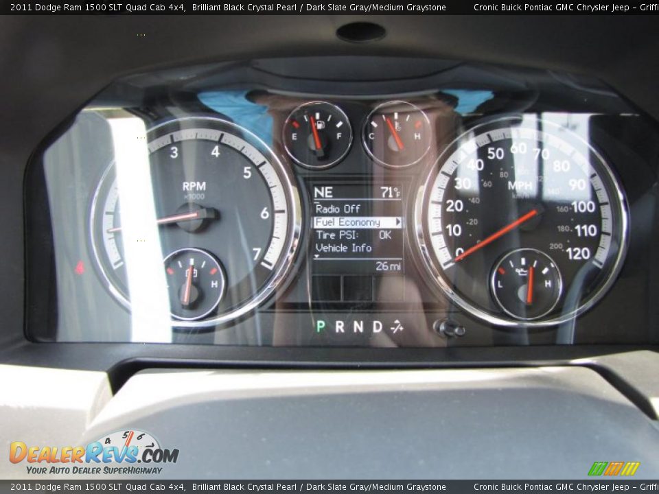 2011 Dodge Ram 1500 SLT Quad Cab 4x4 Brilliant Black Crystal Pearl / Dark Slate Gray/Medium Graystone Photo #16