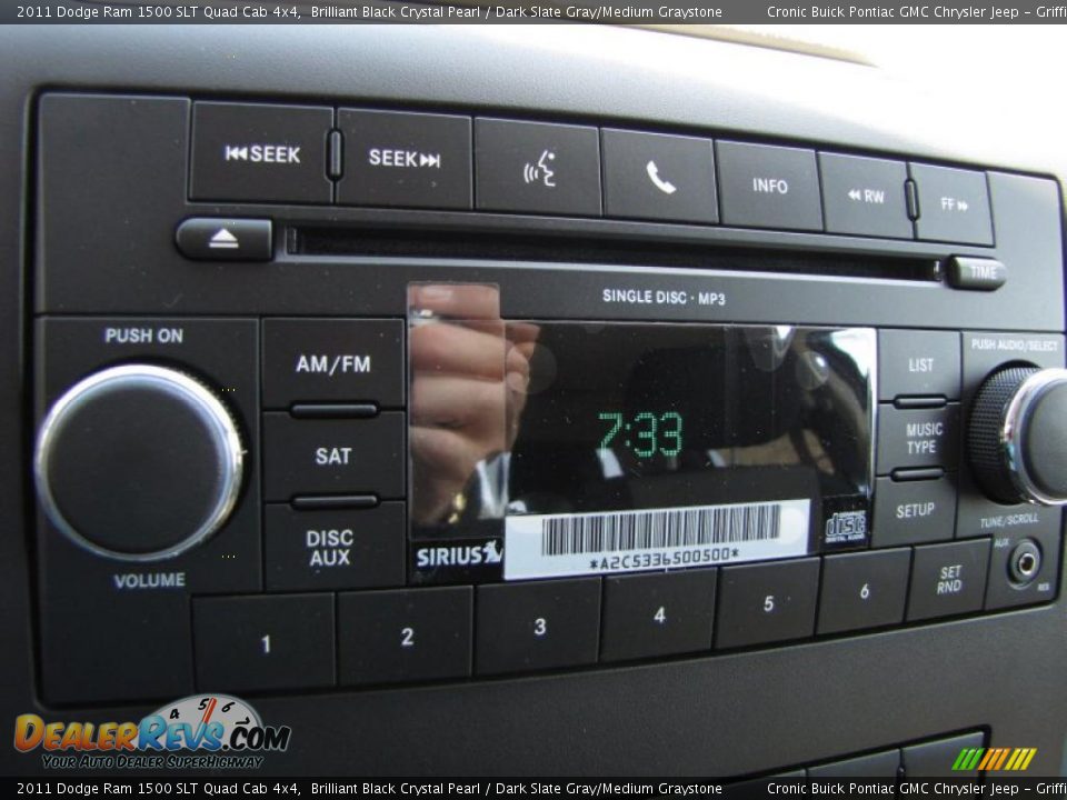 2011 Dodge Ram 1500 SLT Quad Cab 4x4 Brilliant Black Crystal Pearl / Dark Slate Gray/Medium Graystone Photo #17