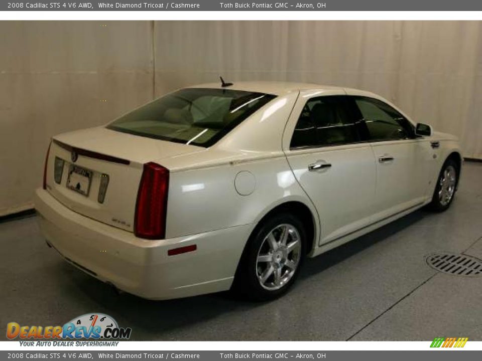 2008 Cadillac STS 4 V6 AWD White Diamond Tricoat / Cashmere Photo #3