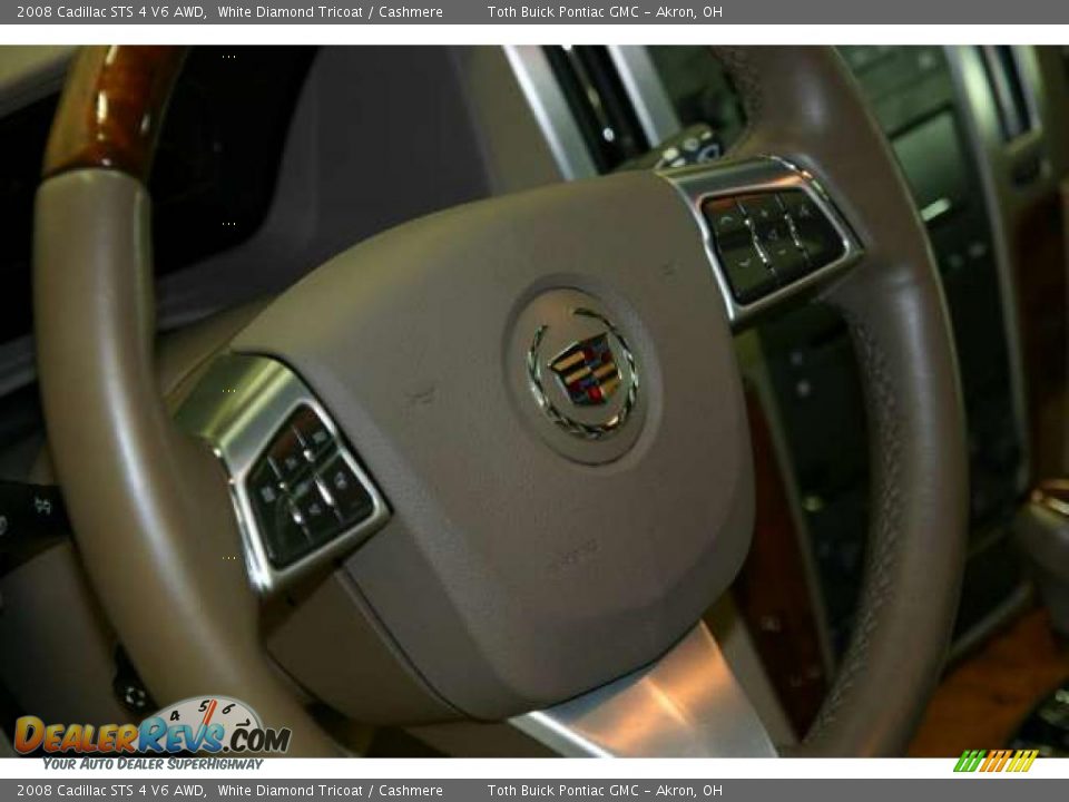 2008 Cadillac STS 4 V6 AWD White Diamond Tricoat / Cashmere Photo #9