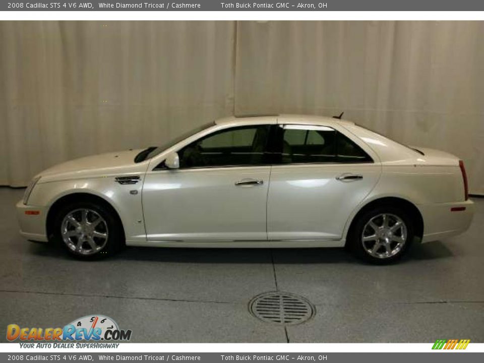 2008 Cadillac STS 4 V6 AWD White Diamond Tricoat / Cashmere Photo #22